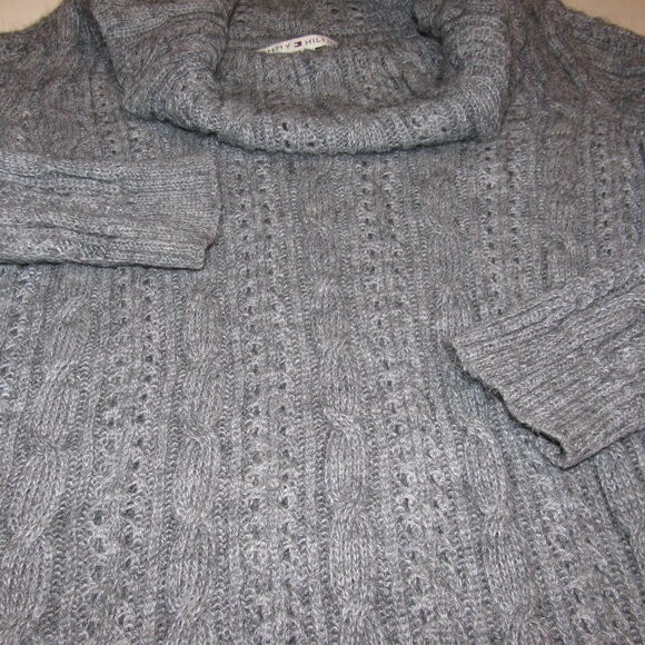 Tommy Hilfiger Mohair Alpaca Acrylic blend Cowl neck womans sweater LARGE - Picture 4 of 7